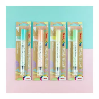 Pentel Milky Brush Mint šepetinis rašiklis