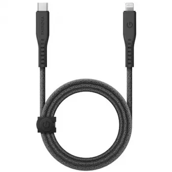 ENERGEA Flow USB-C į Lightning laidas 1,5 m juodas 60W 3A PD greitas įkrovimas MFi sertifikuotas