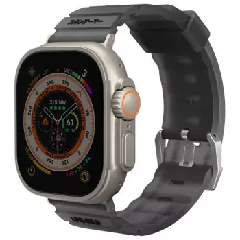 SKINARMA Shokku Watch Strap, skirtas Apple Watch 49/46/45/44 mm - Smoke