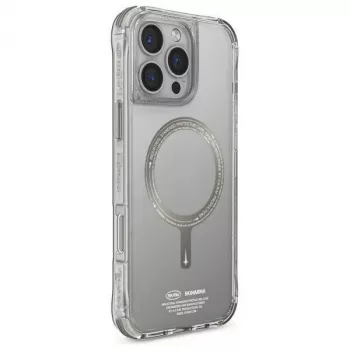Skinarma Saido Dėklas, skirtas iPhone 16 Pro 6,3 colio, su magnetiniu įkrovimu, titano spalvos