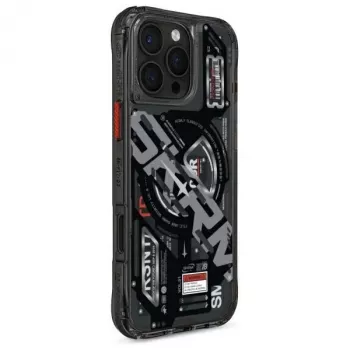 Skinarma Ekho Dėklas, skirtas iPhone 16 Pro 6,3 colio, magnetinis įkrovimas, juodas