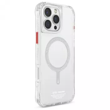 SKINARMA Saido Magnetic Charging Case, skirtas iPhone 16 Pro Max 6,9 colio, skaidrus