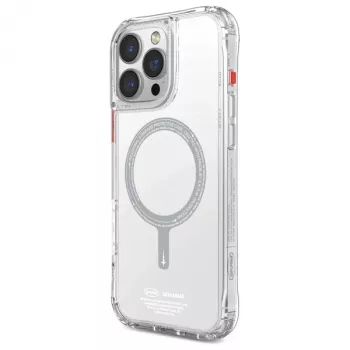 SKINARMA Saido Magnetic Charging Case, skirtas iPhone 16 Pro Max 6,9 colio, skaidrus