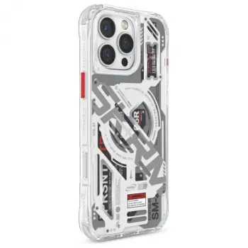 SKINARMA Ekho Magnetinis Įkrovimo Dėklas, skirtas Apple iPhone 16 Pro Max 6.9 colio, skaidrus / permatomas