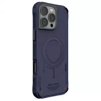 SKINARMA Mecha Case, skirtas iPhone 16 Pro 6,3 colio, magnetinis įkrovimas, tamsiai mėlyna