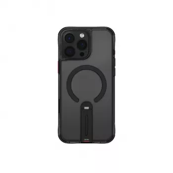 SKINARMA Helix Magnetinis Įkrovimo 360° Sukimosi Stovo Dėklas, Skirtas iPhone 16 Pro Max, Juodas