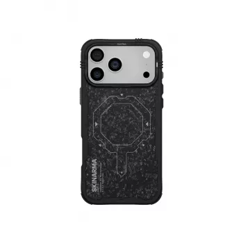 SKINARMA Vektor dėklas su Mag-Charge magnetiniu žiedu, skirtas Apple iPhone 17 Pro Max, juodos spalvos (SK-IP17PM-VTOR-ONYX)