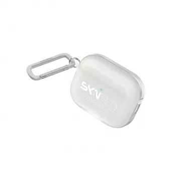 SKINARMA Kinzoku dėklas su karabinu, skirtas Apple AirPods Pro 3, matinis permatomas (SK-APP3KIN-FROST)