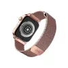 UNIQ Dante Apple Watch apyrankė iš nerūdijančio plieno, rožinio aukso, 38/40/41 mm, serijos 1-9 SE