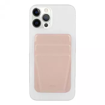 UNIQ Lyft Magnetinis telefono stovas ir kortelių laikiklis rožinis