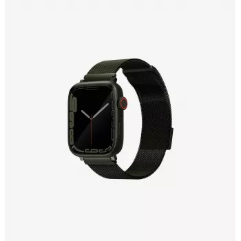 UNIQ Dante Apple Watch apyrankė iš nerūdijančio plieno, Milano kilpa, žalia, 42/44/45 mm