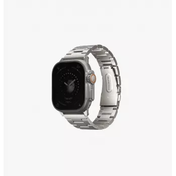 UNIQ Osta Apple Watch dirželis 42/44/45/49mm nerūdijantis plienas sidabrinis/titano sidabrinis