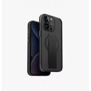 UNIQ Heldro Mag iPhone 15 Pro Max 6.7 inch MagClick Įkrovimo Dėklas Juoda/Garų Dūmai