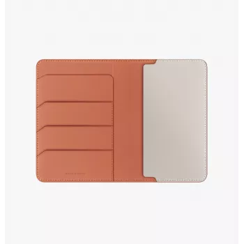 UNIQ Belmont RFID Blokuojantis Pasų Dėklas Terakotos ir Dramblio Kaulo Spalvų