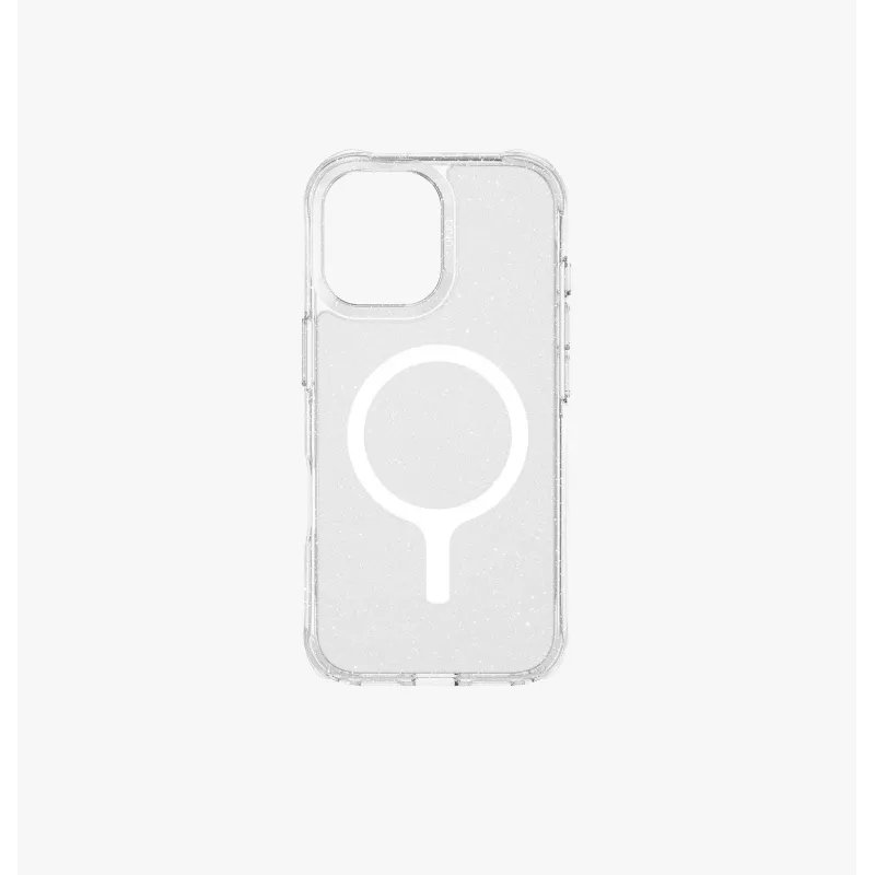 UNIQ LifePro Xtreme MagClick Įkrovimo Dėklas, skirtas iPhone 15 Pro Max, Skaidrus su Blizgučiais