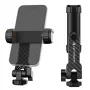 K&F Concept Tripod Mount Phone Holder su 1/4 colio varžtu, 360° sukimu, išmaniesiems telefonams, juoda