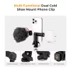 K&F Concept Tripod Mount Phone Holder su 1/4 colio varžtu, 360° sukimu, išmaniesiems telefonams, juoda