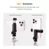 K&F Concept Tripod Mount Phone Holder su 1/4 colio varžtu, 360° sukimu, išmaniesiems telefonams, juoda