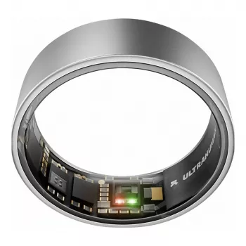 ULTRAHUMAN Ring Air – išmanus žiedas moterims ir vyrams – miego ir kūno rengybos stebėjimo nešiojamas įrenginys – širdies ritmas – išmanus žiedas Raw Titanium 13 dydis