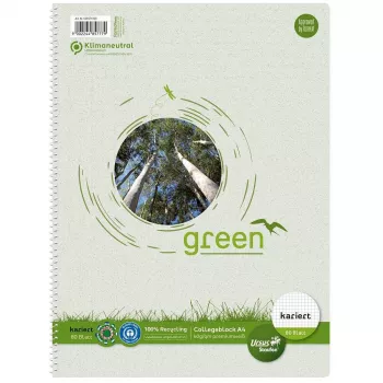 Staufen Ursus College Block DIN A4 60 gsm 80 Sheets Squared (Lineatur 28) 4-Hole Punched