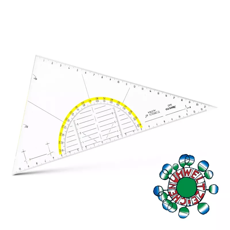 ARISTO Geometrinis trikampis 26,0 cm permatomas
