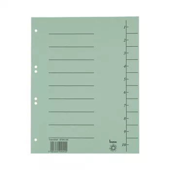 Bene 100 skiriamieji lapai, A4, 250 g/m2, žali (97300GN)