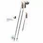 Komperdell Carbon Ultra Zero teleskopinės trekingo lazdos, 3 dalių ypač lengvas anglies pluoštas, Powerlock 3.0, Trek Pro 280 kamštinė rankena