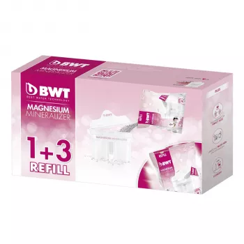 BWT 814544 Longlife Refill 1+3 vandens filtro ąsotis rožinė/balta