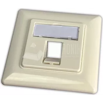 Wirewin Keystone Outlet Box for 1 Module, Flush-mount, Switch Program Compatible, RAL9010 Pure White (WKS OUTLET 1)