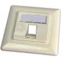 Wirewin Keystone Outlet Box for 1 Module, Flush-mount, Switch Program Compatible, RAL9010 Pure White (WKS OUTLET 1)