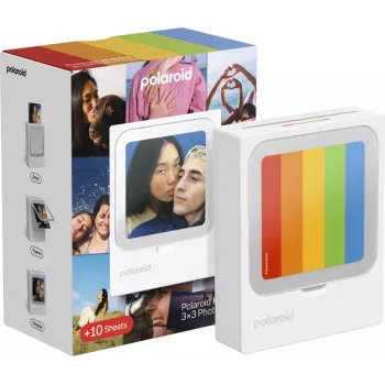 Polaroid Hi-Print 3x3 nešiojamasis Bluetooth nuotraukų spausdintuvas + 10 lapų kasetė
