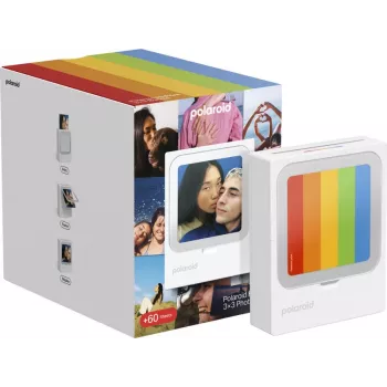 Polaroid Hi-Print 3x3 nešiojamas Bluetooth nuotraukų spausdintuvas + 60 lapų