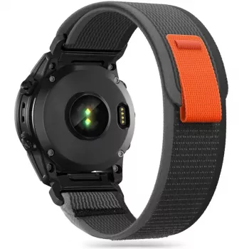 TECH-PROTECT Nylon Garmin Fenix 3 / 5X / 3HR / 5X Plus / 6X / 6X Pro / 7X Juoda/Oranžinė