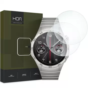 HOFI Glass Pro+ 2 vnt. grūdinto stiklo ekrano apsauga, skirta Huawei Watch GT 4 (46 mm), skaidri