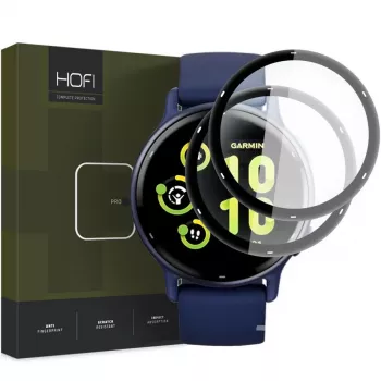 HOFI Hybrid Pro+ 2-Pack Screen Protector, skirtas Garmin Vivoactive 5 - Juoda
