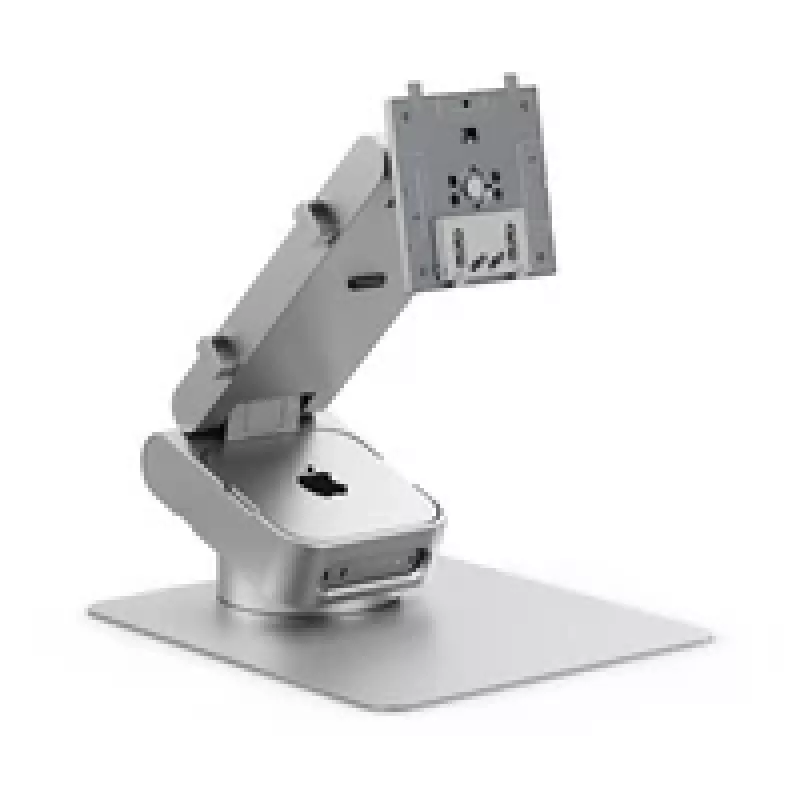 ALOGIC ASPEKT Omni Fold Stovas, skirtas Mac Mini ir 32 colių monitoriui, sidabrinis