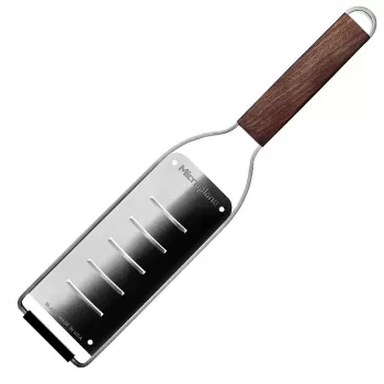 Microplane Coarse Grater - Juoda rankena, nerūdijančio plieno ašmenys