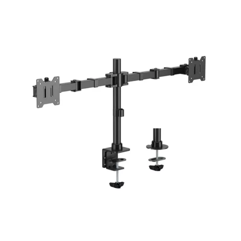 Equip Dvigubo monitoriaus stalo laikiklis 17-35 inch 360° sukimas 20kg Juodas