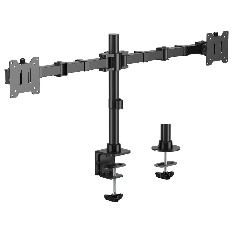 Equip Dvigubo monitoriaus stalo laikiklis 17-35 inch 360° sukimas 20kg Juodas