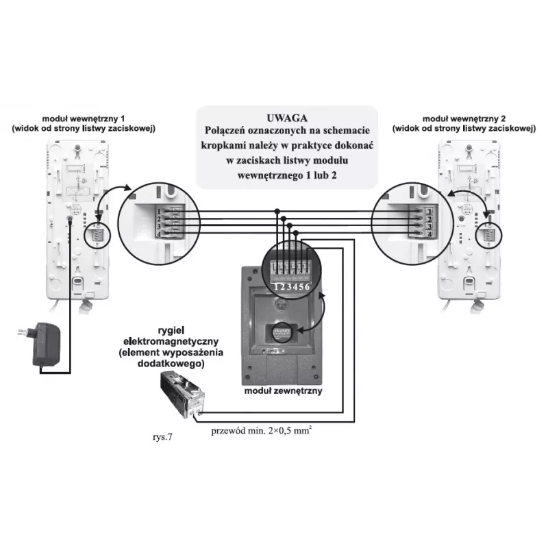 EURA ADP-48A3 (RL-3203CC) Wired Audio Intercom System - White/Silver