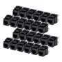 StarTech.com Cat6 Keystone Jack 24-vnt. rinkinys RJ45 Ethernet Kištukinė Jungtis UTP Cat6 Sieninis Lizdas 180 Laipsnių 110 Punch Down Juoda