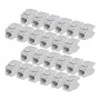 StarTech.com Cat6 Keystone Jack 24 vnt. pakuotė, RJ45 Ethernet Keystone mova, UTP Cat6 sieninis lizdas, 180 laipsnių 110 užspaudimas, balta