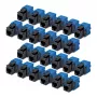 StarTech.com Cat6 Keystone Jack 24 rinkinys - RJ45 Ethernet keystone mova, UTP, 180 laipsnių, be įrankių, juoda/mėlyna, 10GBase-T
