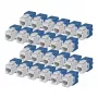 StarTech.com Cat6 Keystone Jack 24 vnt. 180 laipsnių, beįrankis RJ45 Ethernet Kištukinė jungtis, UTP, balta