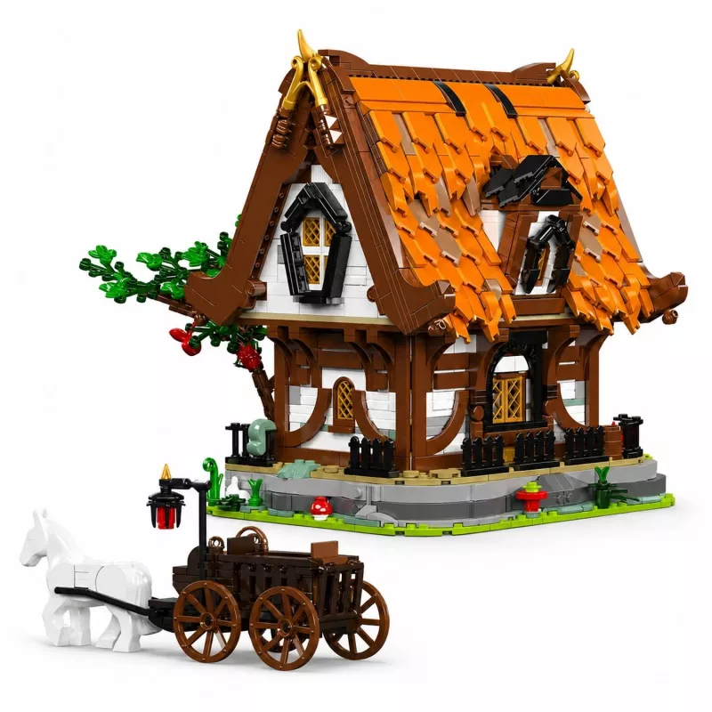 Mould King Medieval World Log Cabin 16054 Statybinis Blokų Rinkinys (2192 vnt.)