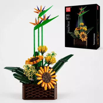 Mould King Birds of Paradise Flower Bouquet 10024 statybinis blokų rinkinys (1608 vnt.)