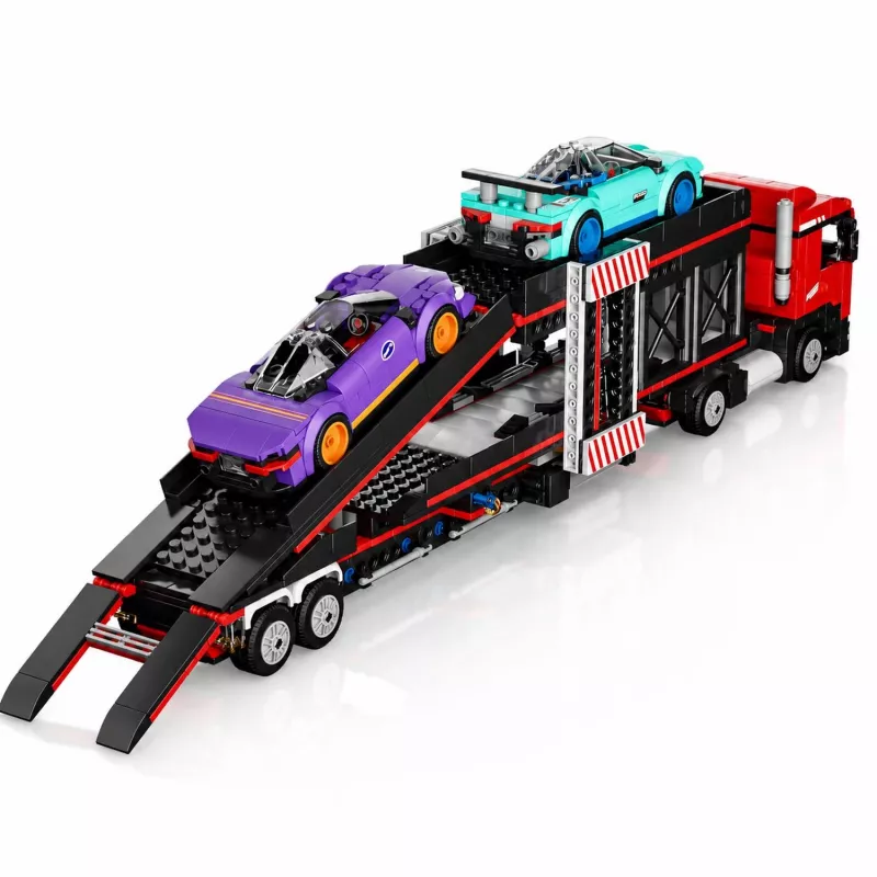 Mould King Sports Car Transporter Truck 24078 Statybinis Blokų Rinkinys 997 Dalys
