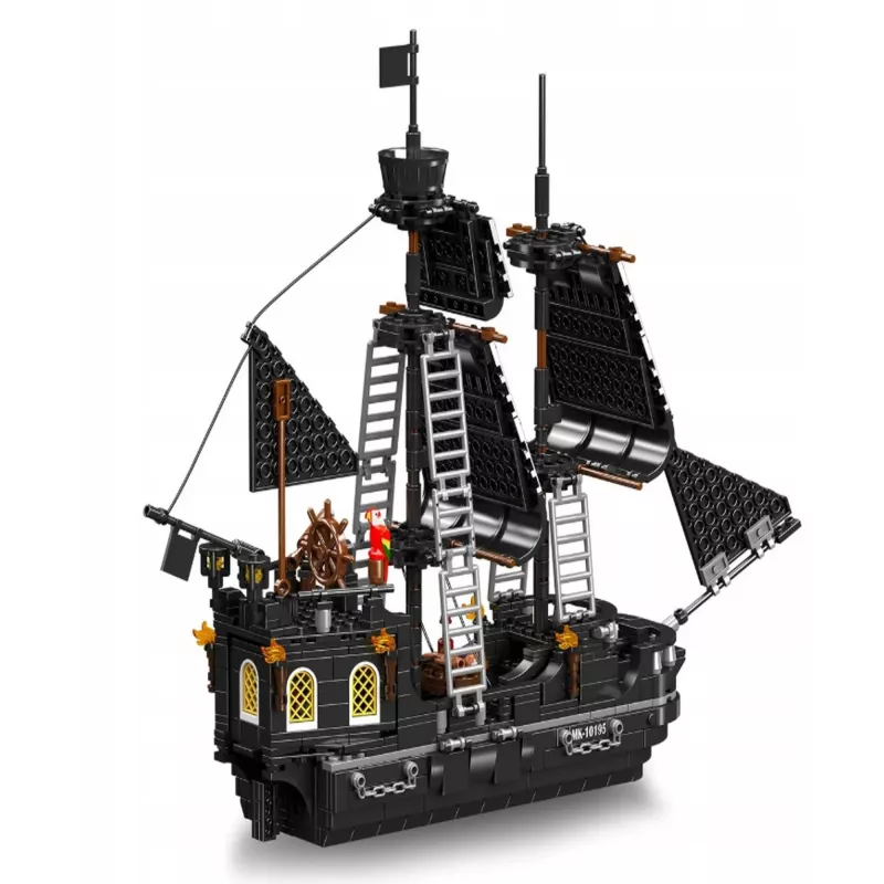 MOULD KING Black Pearl Pirate Ship Building Set 10195 - 932 Pieces