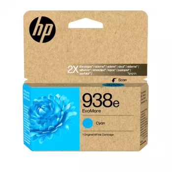 HP 938e EvoMore Original Ink Cartridge - Cyan - 20 ml - Standard Yield - 1 Pack