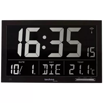 Technoline WS 8007 Skaitmeninis žadintuvas - Juodas - LCD - Radijo valdomas - Maitinamas baterijomis